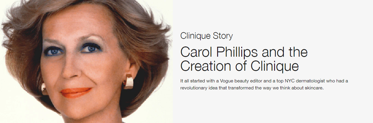 کارول فیلیپس Carol Phillips روزنامه‌نگار و ویراستار زیبایی مجله Vogue و یکی از بنیان‌گذاران برند کلینیک Clinique