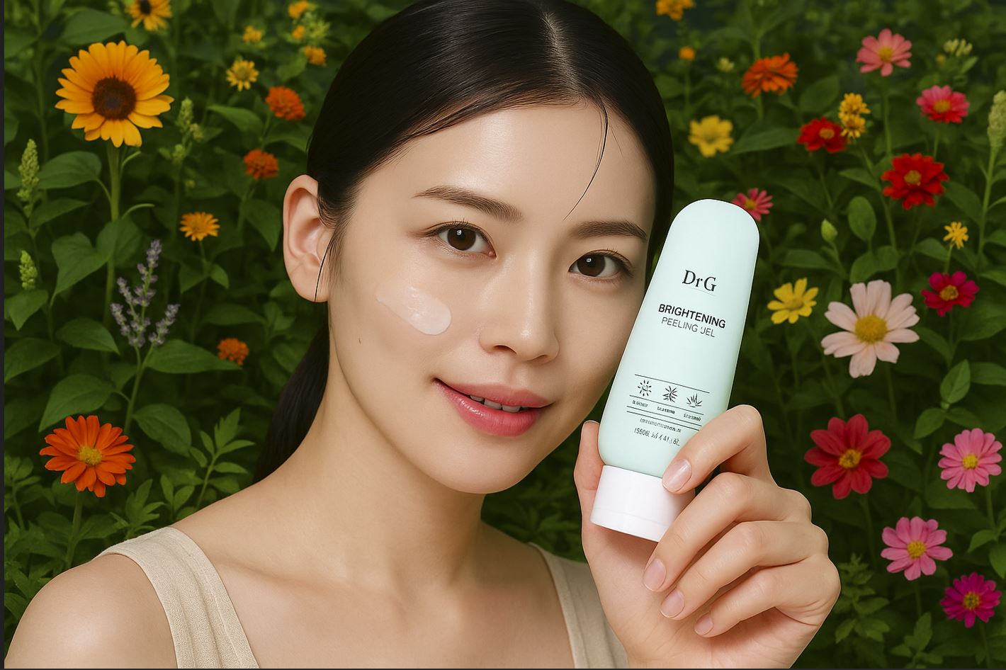 تصویری از محصولات مراقبت از پوست حاوی جوش شیرین (Baking Soda) شامل Dr.G Brightening Peeling Gel، اسکراب Biore و دئودورانت Arm & Hammer، مناسب برای پاکسازی پوست چرب و مختلط و لایه‌برداری ملایم با خاصیت جذب چربی و تمیز کردن منافذ.