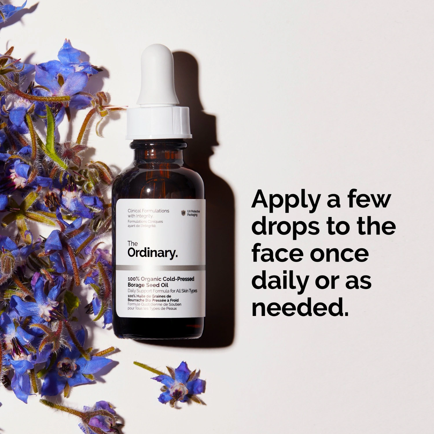 تصویری از محصولات مراقبت از پوست حاوی روغن گل گاوزبان (Borage Seed Oil)، شامل Isntree Spot Saver Mugwort Ampoule، Pai Skincare Borage & Rosehip Oil و The Ordinary Borage Seed Oil، مناسب برای پوست‌های خشک، حساس و مبتلا به اگزما، با خواص ضدالتهاب، ترمیم‌کننده و تقویت خاصیت ارتجاعی پوست.